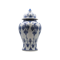 Hand-Painted Chinoiserie Floral Statement Jar