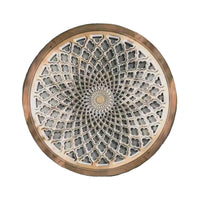 Large Round Wood Wall Art Frame - Natural & White Luxury Co