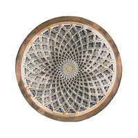 Large Round Wood Wall Art Frame 75cm
