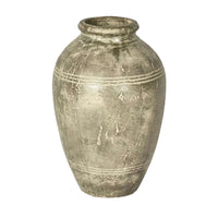 Leo Tall Grey Terracotta Urn Elegant Decorative Accent Luxury Co