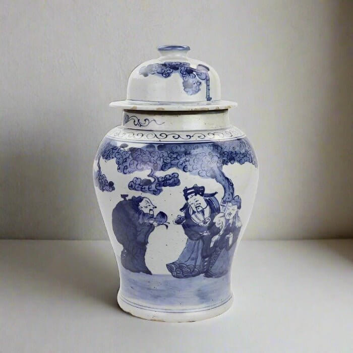 Elegant Liang Blue & White Porcelain Ginger Jar Luxury Co