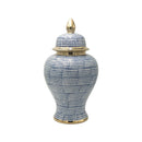 Lux Temple Jar With Lid Blue/Gold Luxury Co