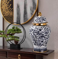 Imperial Blue Ginger Jar with Lid Luxury Co