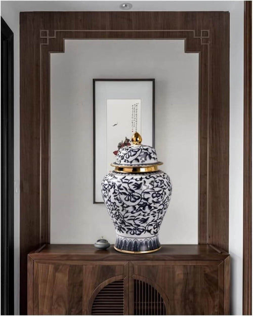 Imperial Blue Ginger Jar with Lid Luxury Co