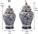 Imperial Blue Ginger Jar with Lid Luxury Co