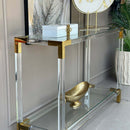 Luxury Lucite Acrylic Console Table Glass Top Luxury Co