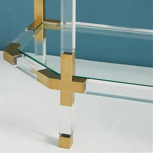 Luxury Lucite Acrylic Console Table Glass Top Luxury Co