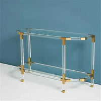 Luxury Lucite Acrylic Console Table Glass Top Luxury Co