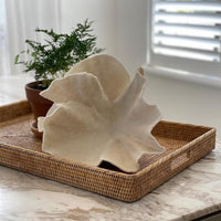 Mandalay Small Rectangle Rattan Tray Natural Finish Luxury Co
