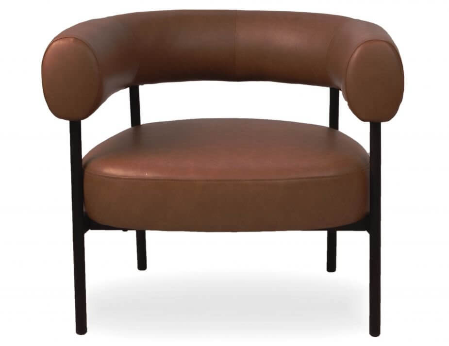 Marlowe Occasional Chair - Retro Brandy PU Luxury Co