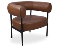 Marlowe Occasional Chair - Retro Brandy PU Luxury Co