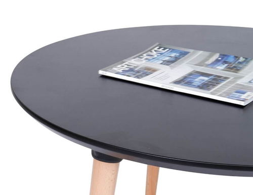 Massa Round Coffee Table Natural - Black 80cm Luxury Co