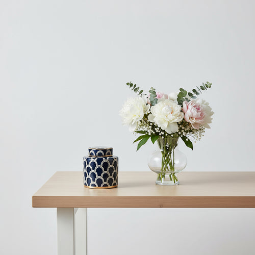 Navy & Gold Matisse Ceramic Ginger Jar Luxury Co