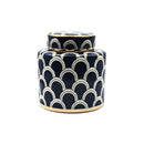 Matisse Navy Gold Fine Ceramic Jar