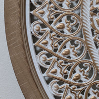 Mehndi Handcrafted Wood Wall Art Round FrameLuxury Co