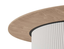 Mimi Round Coffee Table Natural - White 80cm Luxury Co