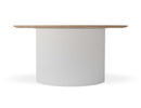 Mimi Round Coffee Table Natural - White 80cm Luxury Co