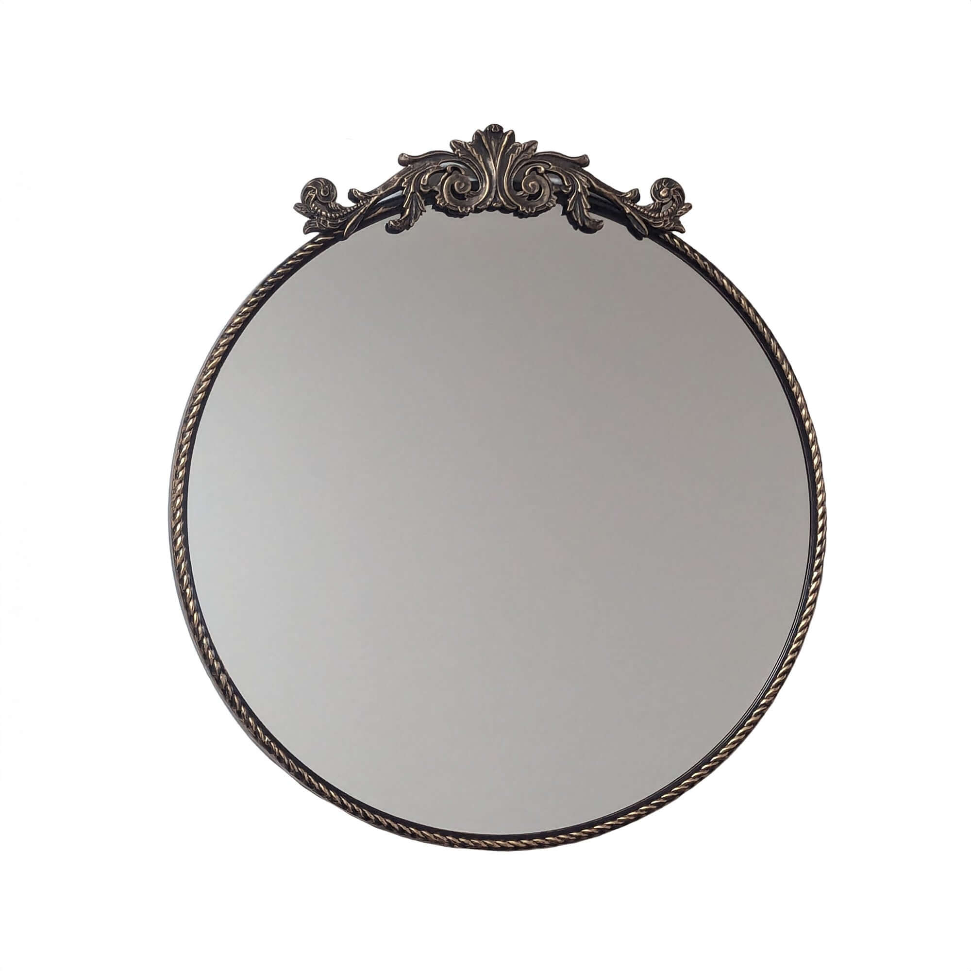 Ornate Baroque Round Wall Mirror
