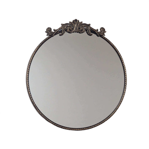 Vintage Baroque Round Gold Wall Mirror