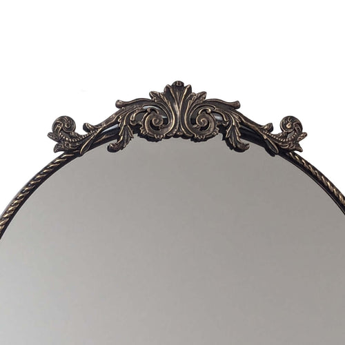 Elevate your space with this Ornate Baroque Round Wall Mirror. Featuring a detailed aged gold frame and intricate motifs, this 60cm circular mirror exudes vintage European elegance and antique charm. Perfect as a decorative accent or statement piece in li