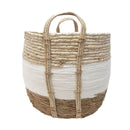 Modern Woven Natural Handles Basket Set of 3 Luxury Co