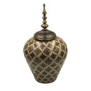 Brown & Taupe Moroccan Ginger Jar Luxury Co
