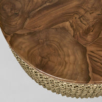 Naves Round Coffee Table Teak Wood/Natural Luxury Co