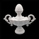 Nera White Gloss Decorative Lidded Urn Luxury Co