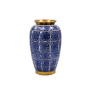 Oriental Ceramic Vase – Gold & Midnight Blue, 39cm