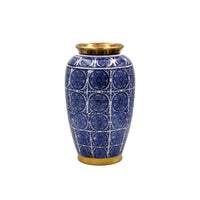 Oriental Ceramic Vase – Gold & Midnight Blue, 39cm