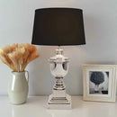 Paddington Silvered Table Lamp Black Shade Luxury Co