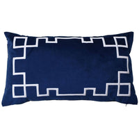 Palm Springs Rectangular Cushion Cover Navy Velvet Luxury Co
