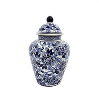 White & Blue Chrysanthemum Ginger Jar Luxury Co