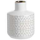 Portillo Ceramic Vase White & Gold 20cm Luxury Co
