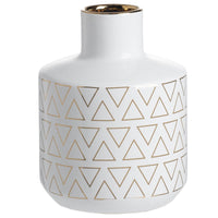 Portillo Ceramic Vase White & Gold 20cm Luxury Co