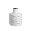 Portillo Ceramic Vase White & Gold 20cm Luxury Co