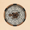 Round Bloomfield Wooden Moving Gear Wall Clock Luxury Co