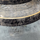 Zebra Glass Serving Trays Round Tray Set with Wood Handles