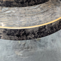 Zebra Glass Serving Trays Round Tray Set with Wood Handles