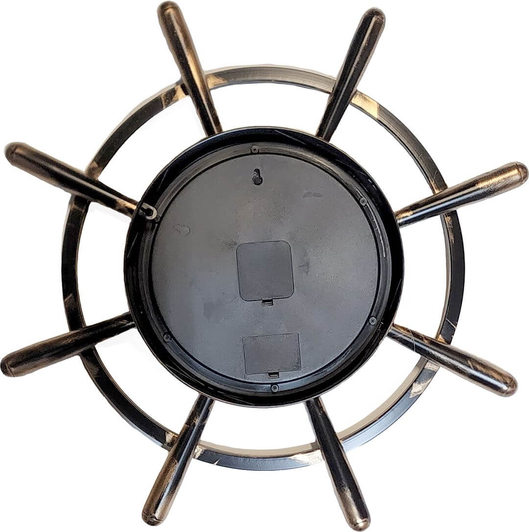 Round Nautical Steering Wheel Wall Clock 65cm Luxury Co