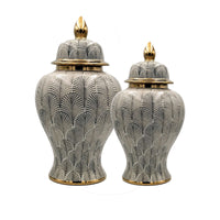Royal Ginger Jar Set Black & White Luxury Co