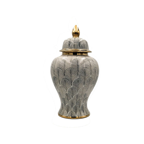 Royal Ginger Jar Set Black & White Luxury Co