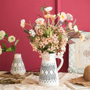 Sahara Painted Ceramic Jug White & Black 25cm Luxury Co