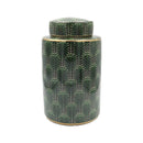 Selangor Palm Ginger Jar 26cm Green/Gold Luxury Co