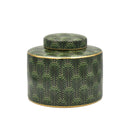 Selangor Palm Leaf Ginger Jar 20cm Green/Gold Luxury Co