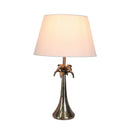 St Vincent Antique Silver Table Lamp Aluminium Base 48cm - Luxury Co
