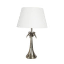 St Vincent Antique Silver Table Lamp Aluminium Base 48cm - Luxury Co