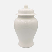 Off White Stirling Egg Temple Jar ceramic modern