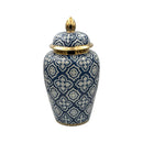 Tangier Gold & Navy Ceramic Ginger Jar Luxury Co
