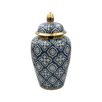 Tangier Gold & Navy Ceramic Ginger Jar Luxury Co